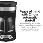 Hamilton Beach 12 Cup Programmable Drip Coffee Maker, Brew Options, Glass Carafe (46299), Black with Stainless Accents