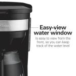 Hamilton Beach 12 Cup Programmable Drip Coffee Maker, Brew Options, Glass Carafe (46299), Black with Stainless Accents