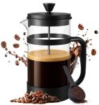 Utopia Kitchen 34 Ounce 1 Liter French Press Coffee Maker, Tea Maker, Travel Coffee Presses, Heat Resistant Thickened Borosilicate Coffee Pot for Camping Travel Gifts, Black Pack of 1