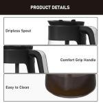 Colidier CFP301 12-Cups Coffee Pot Replacement Compatible with Ninja Coffee Maker CFP101 CFP201 CFP301 CFN601 CM401 CFP200 CFP250A CFP300 CFP305 CFP307 CFN602 CF090 CF091 CF092