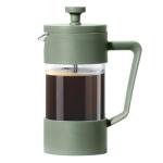 Oggi French Press Coffee Maker (12oz)- Borosilicate Glass, Coffee Press, Single Cup French Press, 3 cup Capacity, Olive