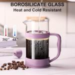 gegewawa French Press Coffee Maker, Coffee Press of 18/8 Stainless Steel Filter 11.8 OZ, Mini Camping French Press for Travel& Home Gift