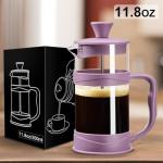 gegewawa French Press Coffee Maker, Coffee Press of 18/8 Stainless Steel Filter 11.8 OZ, Mini Camping French Press for Travel& Home Gift
