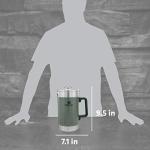 Stanley Classic Stay-Hot French Press Coffee Maker 48 oz | 5 Minute Brew, 4 Hours Hot | Mesh Filter for Coffee Grounds | Insulated Stainless Steel French Press | BPA-Free | Hammertone Green