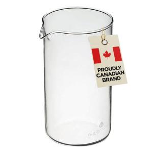 GROSCHE Borosilicate 3.3 Glass Universal Replacement Beaker for French Press Coffee and Tea Makers - Enhanced Coffee and Tea Brewing Experience (34.oz - Medium)