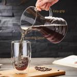 Unbreakable - Pour Over Coffee Maker with Permanent Stainless Filter 32 fl oz, Thickened Heat-Resistant Borosilicate Glass Dripper Coffee Brewer, Stovetop Safe