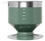 Stanley Perfect Brew Pour Over | Manual Single Cup Coffee Maker | Drip Coffee Maker with Reusable Filter | Easy Clean Stainless Steel | BPA-Free | Hammertone Green