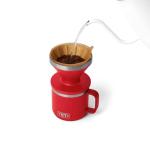 YETI Pour Over Coffee Maker Accessory Ramblers, Designed for Perfect Coffee Extraction Anywhere, Stainless Steel, fits any V60 Filter, Rescue Red