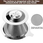 ANNMEXX Upgraded Pour Over Coffee Filter, Coffee Dripper, Paperless Mess Stainless Steel Coffee Filter, Maker One to Two Cup, Keeping Nature Coffee Flavour, Easy to Use and Clean (Large)