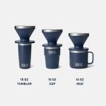 YETI Pour Over Coffee Maker Accessory Ramblers, Designed for Perfect Coffee Extraction Anywhere, Stainless Steel, fits any V60 Filter, Rescue Red