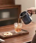 HYAXGM Pour Over Coffee Maker,Ceramic Coffee Maker With 40 pcs V60 Paper Filter，15oz/450ml Pour Over Coffee Dripper (Starry Blue, V02)