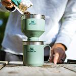 Stanley Perfect Brew Pour Over Set | 12 oz Camp Mug with Lid Included | Drip Coffee Maker with Reusable Filter | Insulated Stainless Steel | BPA-Free | Hammertone Green