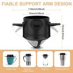 Yanyole Pour Over Coffee Maker,Portable Stainless Steel Reusable Coffee Filter, Mini Collapsible Paperless Single Serve 1 Cup Coffee Dripper Cup Easy To Clean For Travel Camping