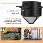 Yanyole Pour Over Coffee Maker,Portable Stainless Steel Reusable Coffee Filter, Mini Collapsible Paperless Single Serve 1 Cup Coffee Dripper Cup Easy To Clean For Travel Camping