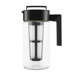 Takeya Tritan Cold Brew Coffee Maker - Airtight Pitcher with Leak-Free Lid - BPA-Free Cold Brew Maker with Silicone Handle - Dishwasher-Safe Pitcher for Homemade Cold Brew - 1 Quart, Black