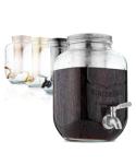 BTaT- Cold Brew Coffee Maker, 1 Gallon Mason Jars Drink Dispenser, Gallon Cold Brew Coffee Maker, Iced Tea Maker, Cold Brew Coffee Carafe, Beverage Dispenser, Glass Dispenser, Cold Brew System