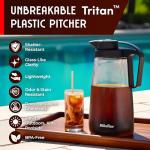 Mueller Cold Brew Coffee Maker, 64 oz Tritan Fortified Pitcher, Pour Spout Handle Lid, Resilient & Leak-Proof for Iced Coffee Tea