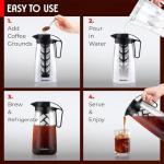Mueller Cold Brew Coffee Maker, 64 oz Tritan Fortified Pitcher, Pour Spout Handle Lid, Resilient & Leak-Proof for Iced Coffee Tea
