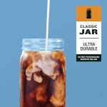 County Line Kitchen Glass Cold Brew Coffee Maker with Lid - Wide Mouth, 2 Quart (64 oz) - Heavy Duty, Leak Proof - Sun & Iced Tea Pitcher, Cold Brew Coffee, Breast Milk Storage, Water - Gray