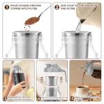 2 Pack 64 oz(2 Quart / 1.9 Liter) Cold Brew Coffee Maker Jar - Glass Cold Brew Maker with Handle, Stainless Steel Filter&Leak-Proof Lid, Heavy Duty Cold Brew Pitcher for Iced Coffee, Sun Tea, and Milk