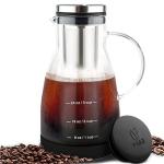Bean Envy Cold Brew Coffee Maker - 32 oz Glass Coffee Cold Brew Maker and Pitcher w/Silicone Cap & Base