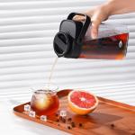 IKAPE 1000ml/33.8oz Cold Brew Coffee Maker with Removable Filter, Leak-proof Spout for Iced Coffee, Tea & Flavored Drinks, Space Saving Tritan Pitcher