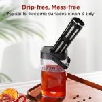 IKAPE 1000ml/33.8oz Cold Brew Coffee Maker with Removable Filter, Leak-proof Spout for Iced Coffee, Tea & Flavored Drinks, Space Saving Tritan Pitcher