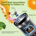 Goelunmy Blender and Food Processor Combo, Blender for Shakes and Smoothies, Personal Blender Small Blender, Suitable for Kitchen, Home, 700W Electric Blender with Mixer Grinder/Blender/Chopper