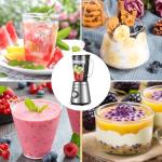 Ranbomer Blender,Blenders for Kitchen,Glass Blender for Shakes and Smoothies,crush ice,51 oz Glass Jar,Simple Speed Dial,6 Stainless Steel Blades, Ice Crusher with Speed Control, Silver.