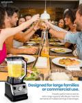 GATGOODS 72 Oz Large Blender - 2200W Professional, High Speed Commercial Blender, Variable Speed, Self-Cleaning, Dishwasher Safe
