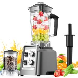 Blenders for Kitchen, 2-in-1 Blender & Grinder Combo, Smoothie Blender, 68Oz Large Capacity, High Speed, Timing Setting, BPA-Free, For Ice Crushing Frozen Drinks Puree Protein Shakes