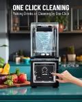 Wantjoin Professional Grade Blender - Soundproof & Quiet Commercial Blenders, Removable Shield, 2000W Watte, 67 Oz Capacity - Perfect for Kitchen, Fruits, Shakes, Smoothies, and Frozen Drinks(Black)