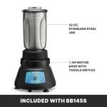 Waring Commercial Countertop Bar Blender, BevBasix™ Light Duty 1/2 HP with 32 oz Stainless Steel Container, Made in the USA, Professional Foodservice Use for Frozen Cocktail Drink, Dips, Smoothies