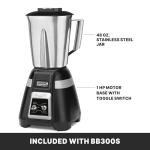Waring Commercial BB300S 1-Hp bar Blender, Black 48 oz