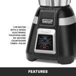 Waring Commercial BB340 Blade 1 HP Blender, 2-Speed Key Pad with Pulse and 99 Second Countdown Timer , 48 oz Stainless Steel Container, 120V, 5-15 Phase Plug
