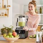 Wantjoin Commercial Quiet Blender for Kitchen, Smoothie Protein Shake Licuadora, Countertop Professional Electric Food Machine for Puree, Milkshake, Juice, Drink and Ice with Silent Cover 2200ml 1800W