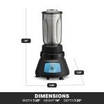 Waring Commercial Countertop Bar Blender, BevBasix™ Light Duty 1/2 HP with 32 oz Stainless Steel Container, Made in the USA, Professional Foodservice Use for Frozen Cocktail Drink, Dips, Smoothies