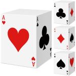 Gueevin 4 Pcs Casino Theme Party Decorations 13. 4 x 10. 2 Inch Large Poker Box Goodie Bulk for Birthday Las Vegas Game Night Party Bachelorette Birthday Centerpieces Decorations