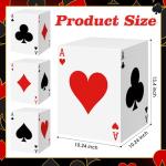 Gueevin 4 Pcs Casino Theme Party Decorations 13. 4 x 10. 2 Inch Large Poker Box Goodie Bulk for Birthday Las Vegas Game Night Party Bachelorette Birthday Centerpieces Decorations