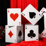 Gueevin 4 Pcs Casino Theme Party Decorations 13. 4 x 10. 2 Inch Large Poker Box Goodie Bulk for Birthday Las Vegas Game Night Party Bachelorette Birthday Centerpieces Decorations