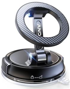 Car Phone Holder for Magsafe [78+LBS Strongest Suction & 2400gf Strongest Magnetic] 360° Adjustable Car Phone Mount, Phone Holders for Your Car for iPhone 16 Pro Max 15 14 13 12 Plus (Carbon Fiber)