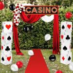 Gueevin 4 Pcs Casino Theme Party Decorations 13. 4 x 10. 2 Inch Large Poker Box Goodie Bulk for Birthday Las Vegas Game Night Party Bachelorette Birthday Centerpieces Decorations