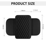 Upgraded Car Center Console Cover,Microfiber Leather Car Armrest Cover Cushion with 2 Storage Bags,Car Armrest Storage Box Car Interior Accessories for Most Vehicles (Black)