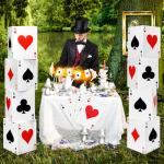 Gueevin 4 Pcs Casino Theme Party Decorations 13. 4 x 10. 2 Inch Large Poker Box Goodie Bulk for Birthday Las Vegas Game Night Party Bachelorette Birthday Centerpieces Decorations