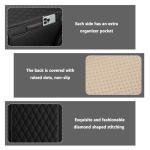 Upgraded Car Center Console Cover,Microfiber Leather Car Armrest Cover Cushion with 2 Storage Bags,Car Armrest Storage Box Car Interior Accessories for Most Vehicles (Black)