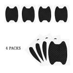 4PCS Sticker, Carbon Fiber Anti-Scratches Car Door Cup Protector, Non-Marking Auto Door Handle Protective Film, Universal for Most Car Handles (Black/4PCS)