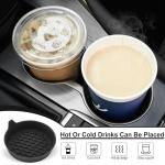 SINGARO Car Cup Holder Coaster, Silicone Cup Holder Insert, Universal Non-Slip Cup Holders, Car Accessories Interior for Women and Man Interior Sets 4 Pack Black
