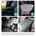 Upgraded Car Center Console Cover,Microfiber Leather Car Armrest Cover Cushion with 2 Storage Bags,Car Armrest Storage Box Car Interior Accessories for Most Vehicles (Black)