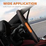 HOTOR Car Steering Wheel Cover - Universal Car Accessory for Diverse Cars, Durable Leather Cover with Anti-Slip Lining, for Steering Wheel with a Diameter of 14.5"-15",Black