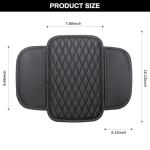 Ouzorp Car Center Console Cover, Upgraded Microfiber Leather Car Arm Rest Cover with 2 Storage Bags, Universal Armrest Cover for Car Storage Box Car Interior Accessories Protector for Most Vehicle